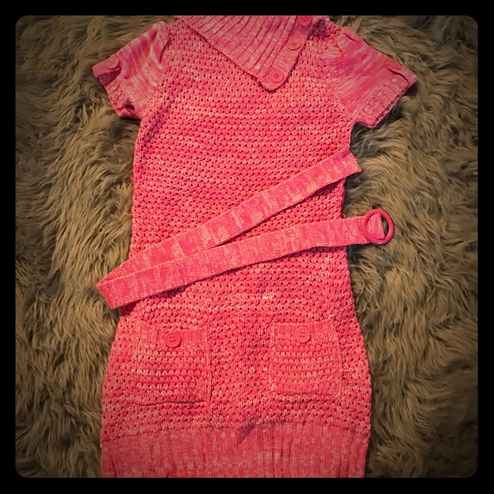 A pink cotton dress